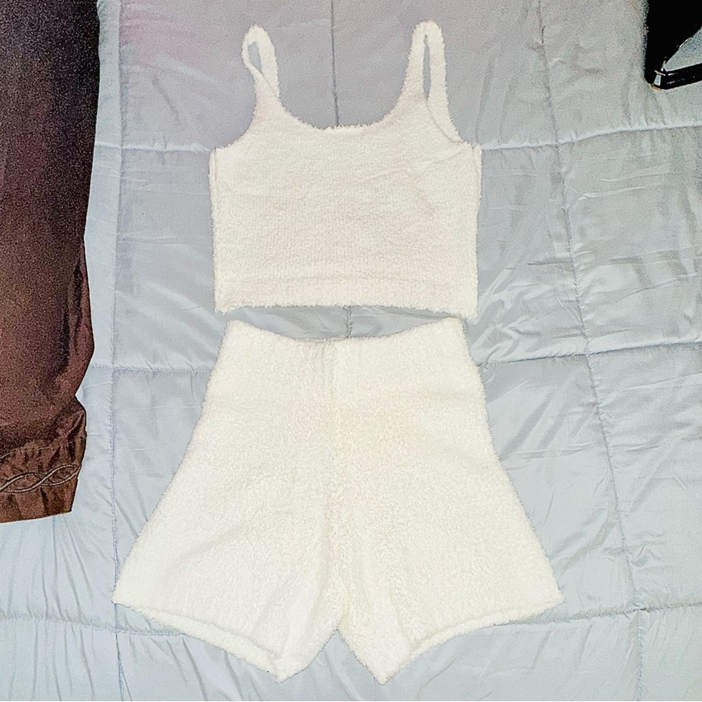 Skims Cozy Knit Short & Tank - Bone